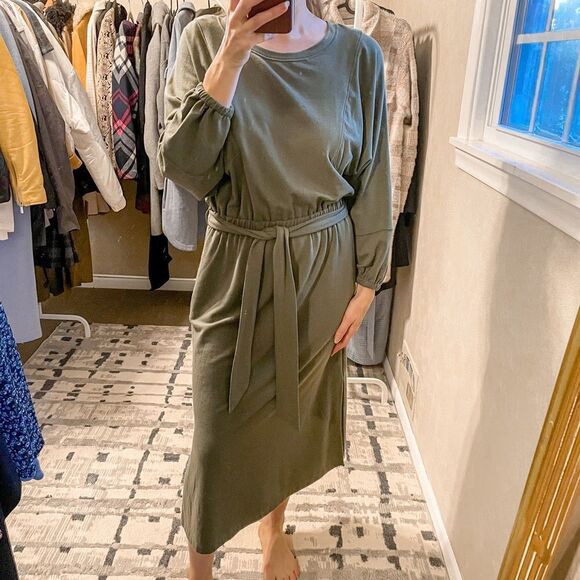 Anthropologie Thalia Midi Sweatshirt Dress M - Picture 1 of 9